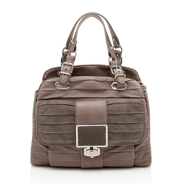 Balenciaga Leather Stingray Accordion Cherche Satchel | Designer Luxury Handbag