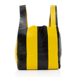 Balenciaga Leather Striped Supermarket Shopper Tote | Authentic Pre-Owned angle view
