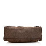 Balenciaga Limited Edition Metallic Calfskin Leather Anniversary City Satchel back view