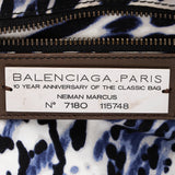 Balenciaga Limited Edition Metallic Calfskin Leather Anniversary City Satchel hardware detail