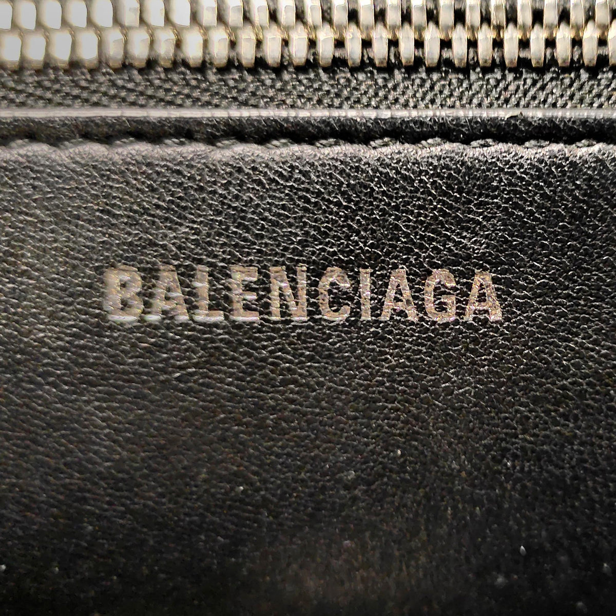 Balenciaga Logo Faux Fur Everyday XS Tote 35216 | Authentic Pre-Owned hardware detail