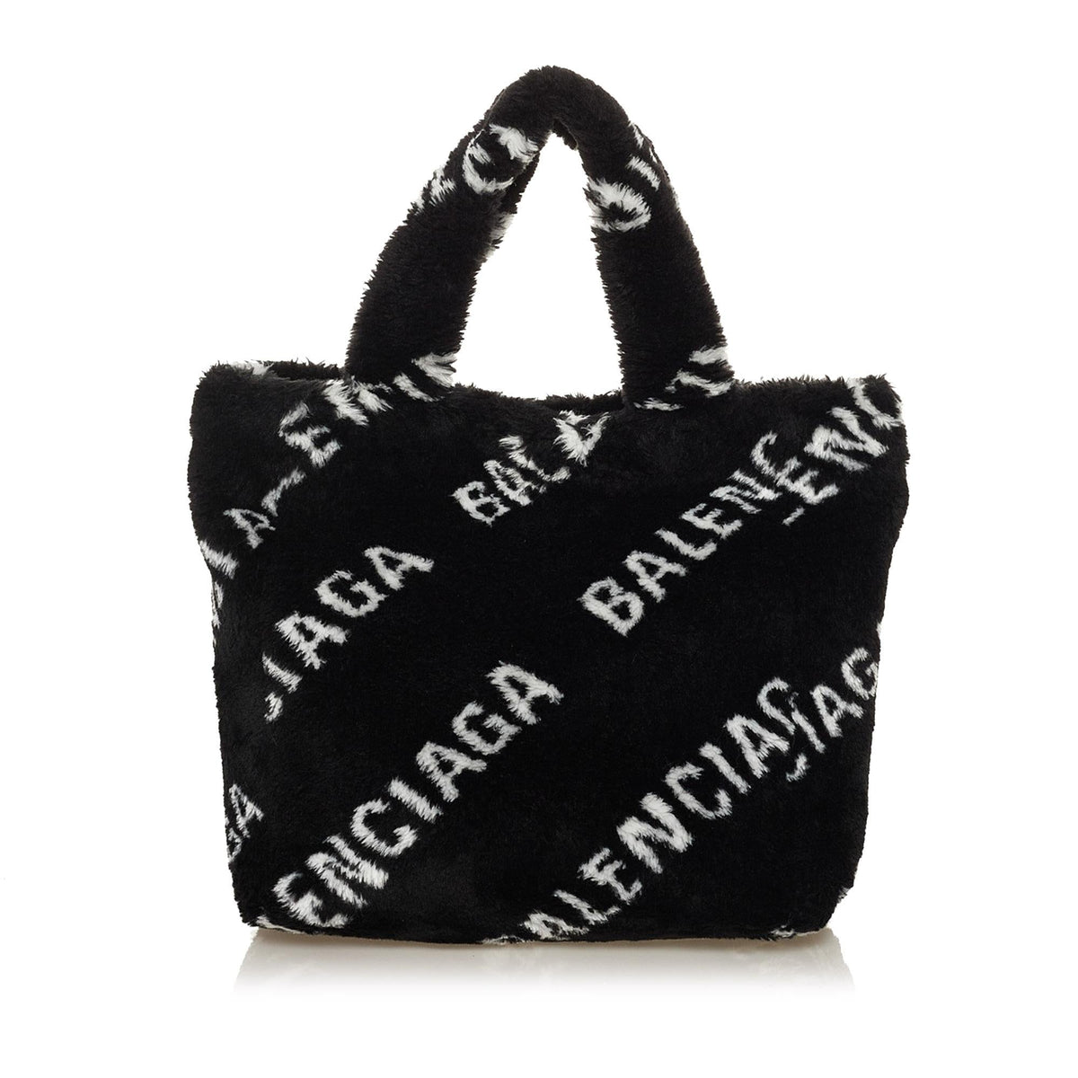 Balenciaga Logo Faux Fur Everyday XS Tote UoEl2c | Authentic Pre-Owned