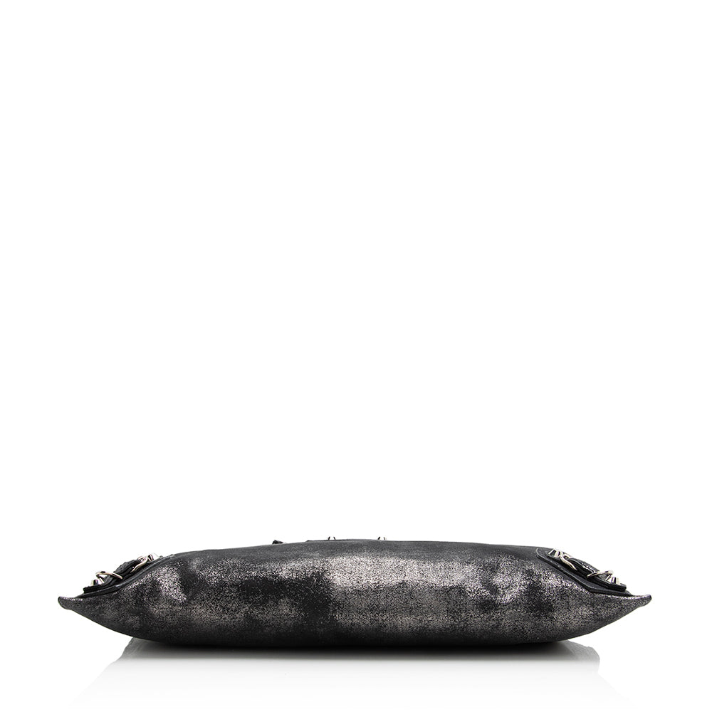 Balenciaga Metallic Calfskin Milky Way Papier Clutch back view