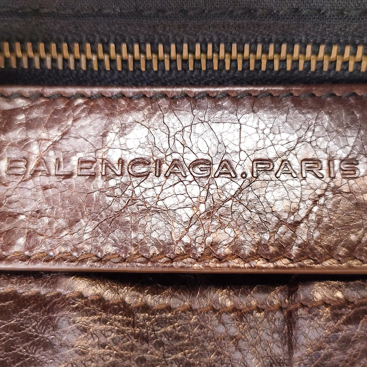 Balenciaga Mini Motocross Classic City Handbag | Authentic Pre-Owned hardware detail
