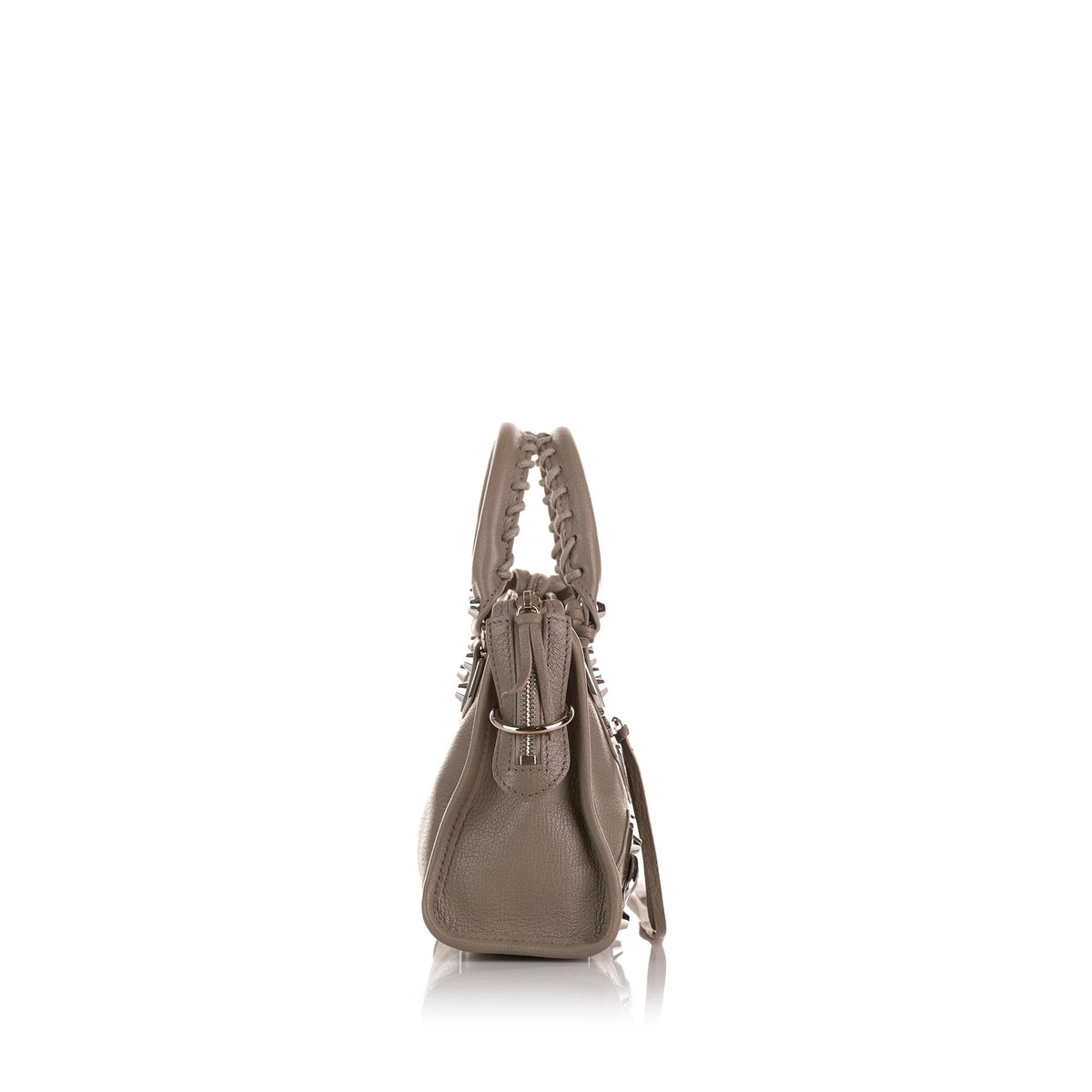 Balenciaga Mini Motocross Classic Metallic Edge City Handbag angle view