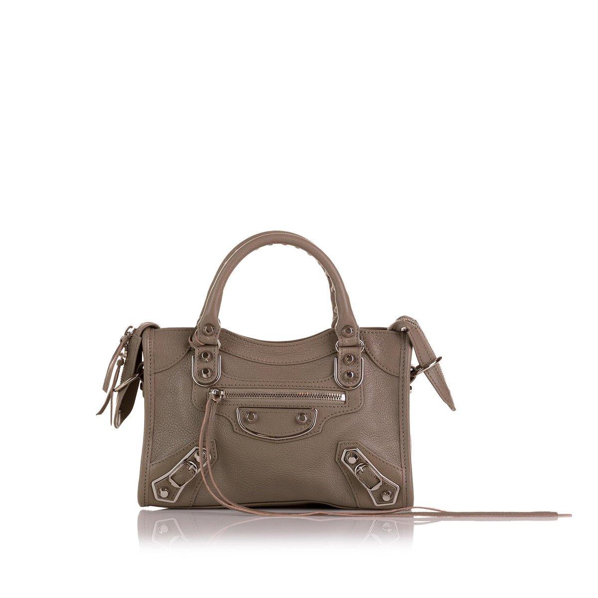 Balenciaga Mini Motocross Classic Metallic Edge City Handbag