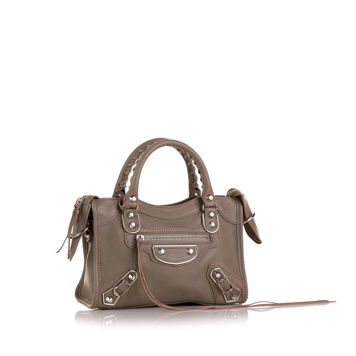 Balenciaga Mini Motocross Classic Metallic Edge City Handbag side view