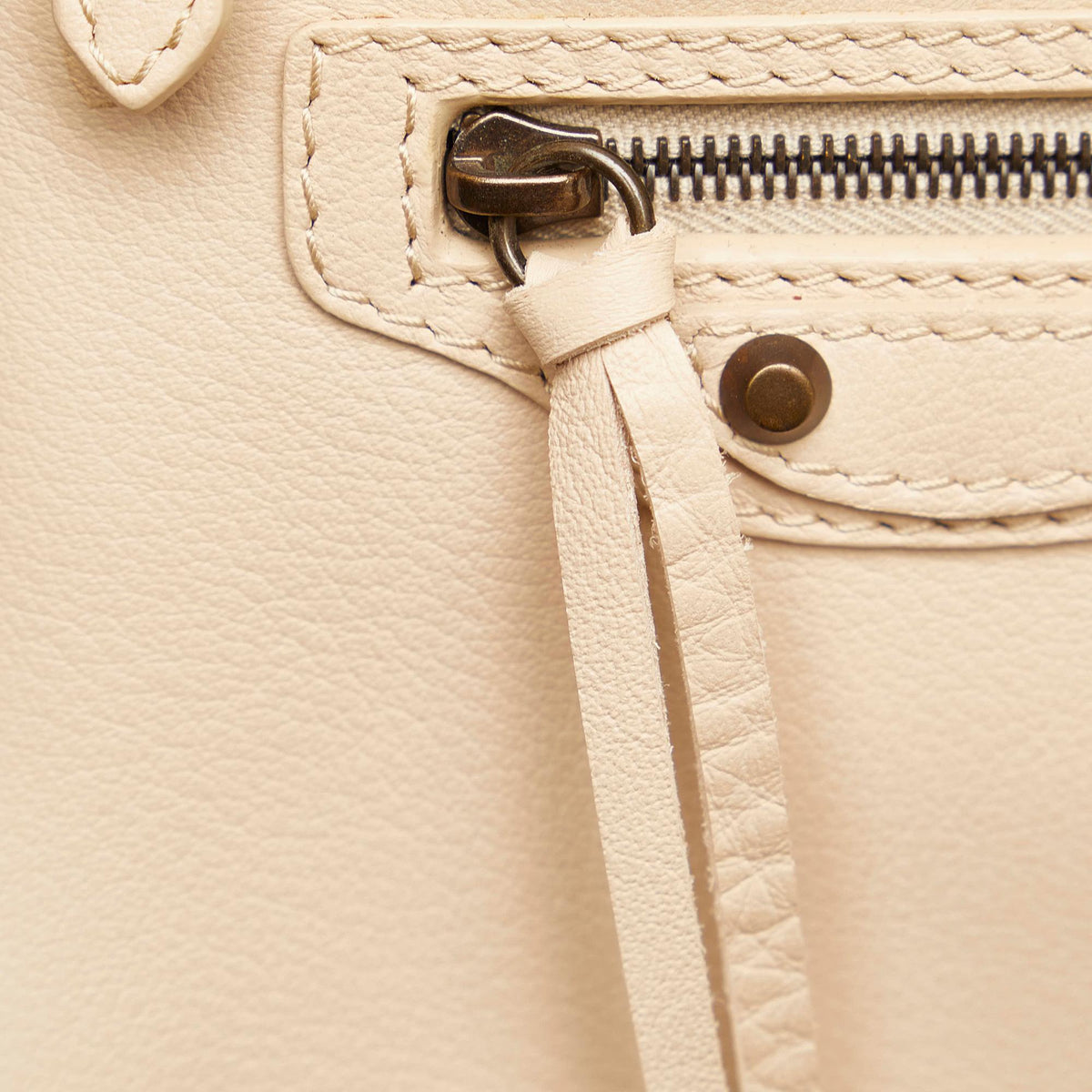 Balenciaga Mini Papier A6 Zip-Around Satchel | Authentic Pre-Owned close-up view