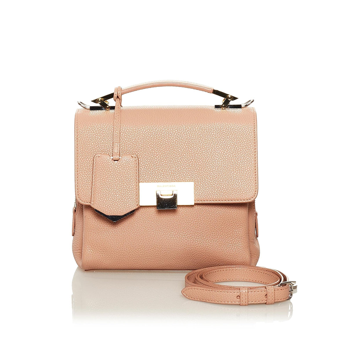 Balenciaga Mini Soft Le Dix Cartable Leather Crossbody Bag interior view