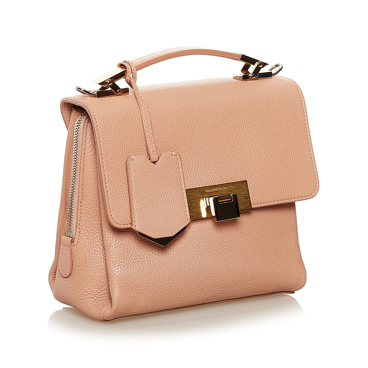 Balenciaga Mini Soft Le Dix Cartable Leather Crossbody Bag side view