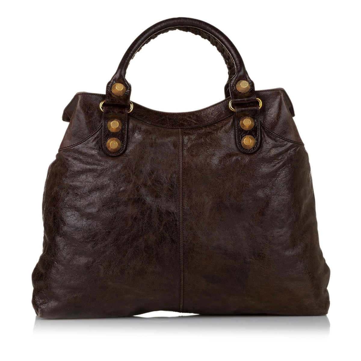 Balenciaga Motocross Brief Giant 21 Leather Tote Bag angle view