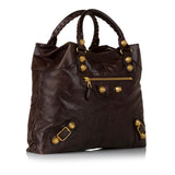 Balenciaga Motocross Brief Giant 21 Leather Tote Bag side view