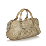 Balenciaga Motocross City Giant 21 Leather Satchel | Authentic Pre-Owned side view
