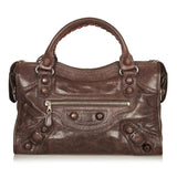 Balenciaga Motocross City Giant Brogues Leather Satchel 25652