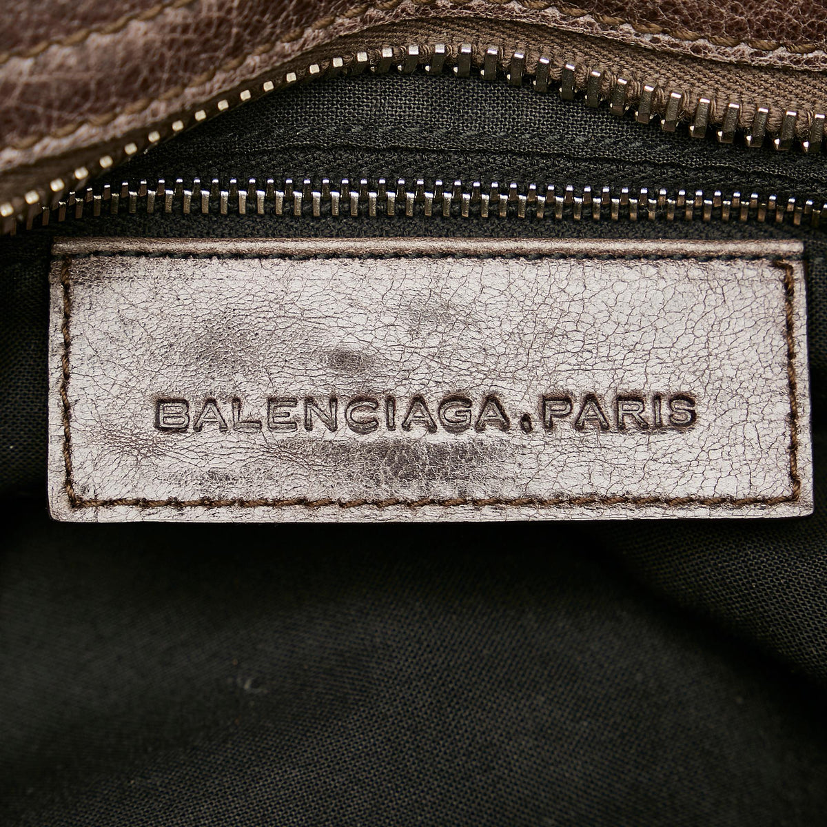 Balenciaga Motocross City Giant Brogues Leather Satchel 25652 hardware detail