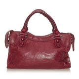Balenciaga Motocross City Giant Brogues Leather Satchel 27961 angle view