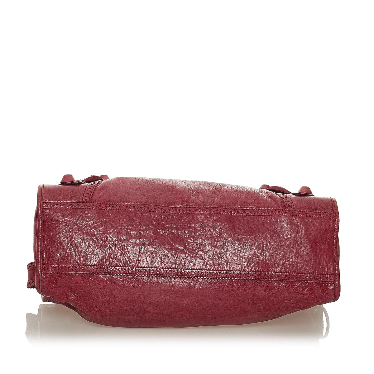 Balenciaga Motocross City Giant Brogues Leather Satchel 27961 back view
