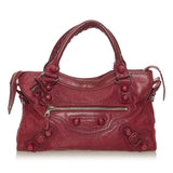 Balenciaga Motocross City Giant Brogues Leather Satchel 27961