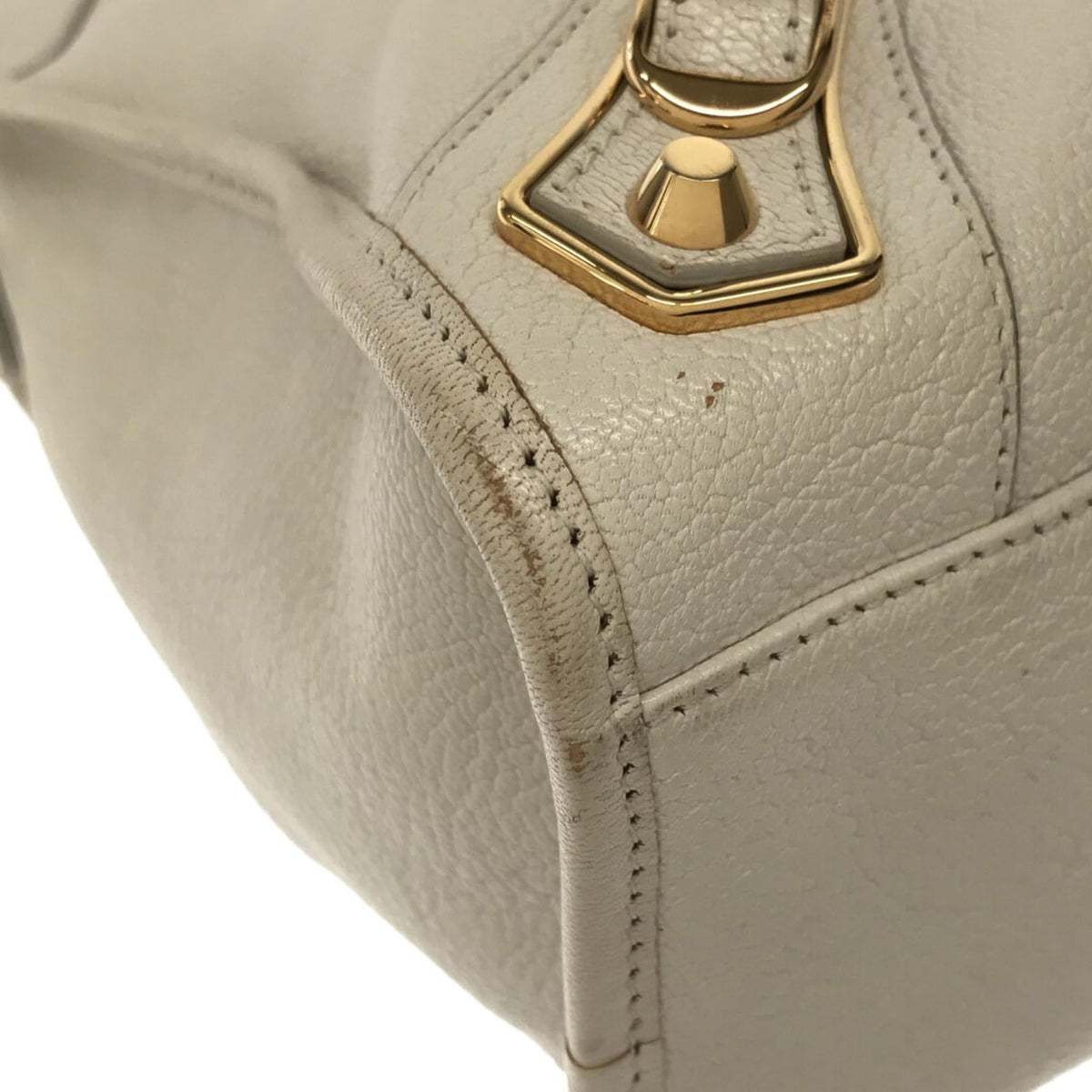 Balenciaga Motocross City Metallic Edge Handbag | Authentic Pre-Owned interior view