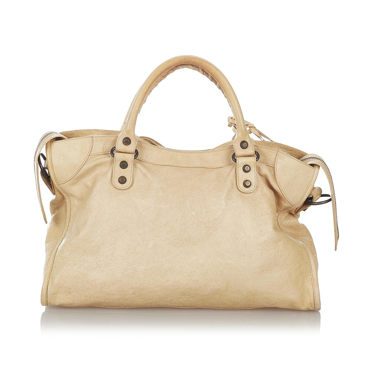 Balenciaga Motocross Classic City Lambskin Leather Satchel | Designer Leather Handbag