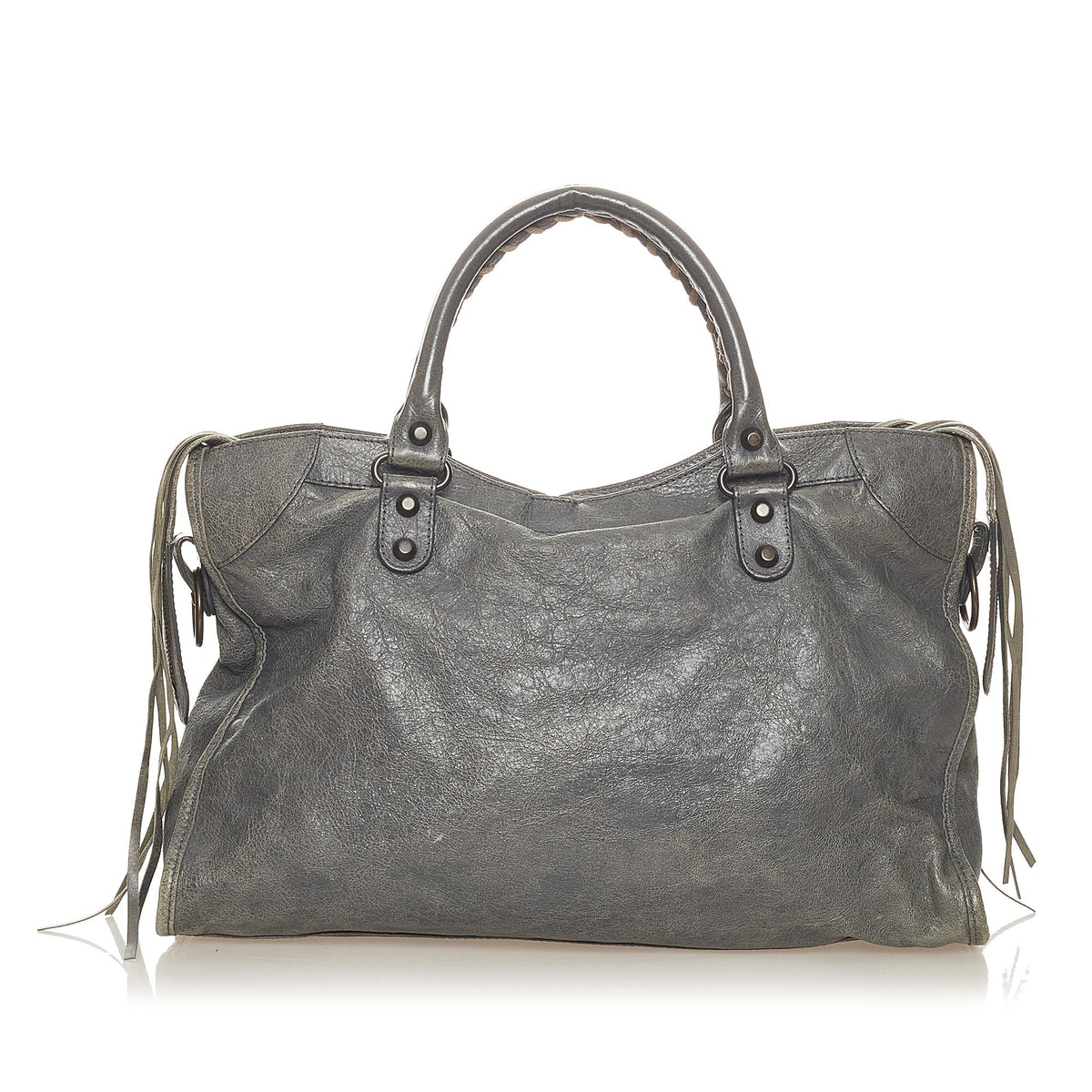 Balenciaga Motocross Classic City Lambskin Leather Satchel | Designer Leather Handbag