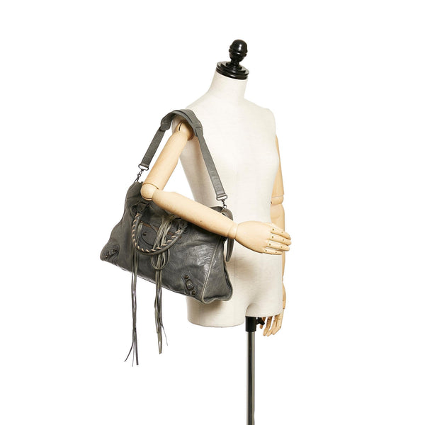 Balenciaga Motocross Classic City Lambskin Leather Satchel | Designer Leather Handbag