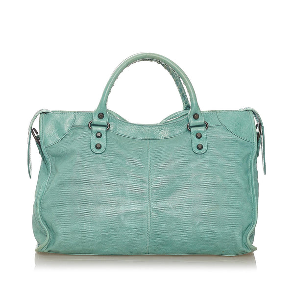 Balenciaga Motocross Classic City Lambskin Leather Satchel | Designer Leather Handbag