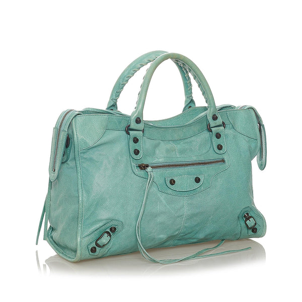 Balenciaga Motocross Classic City Lambskin Leather Satchel | Designer Leather Handbag