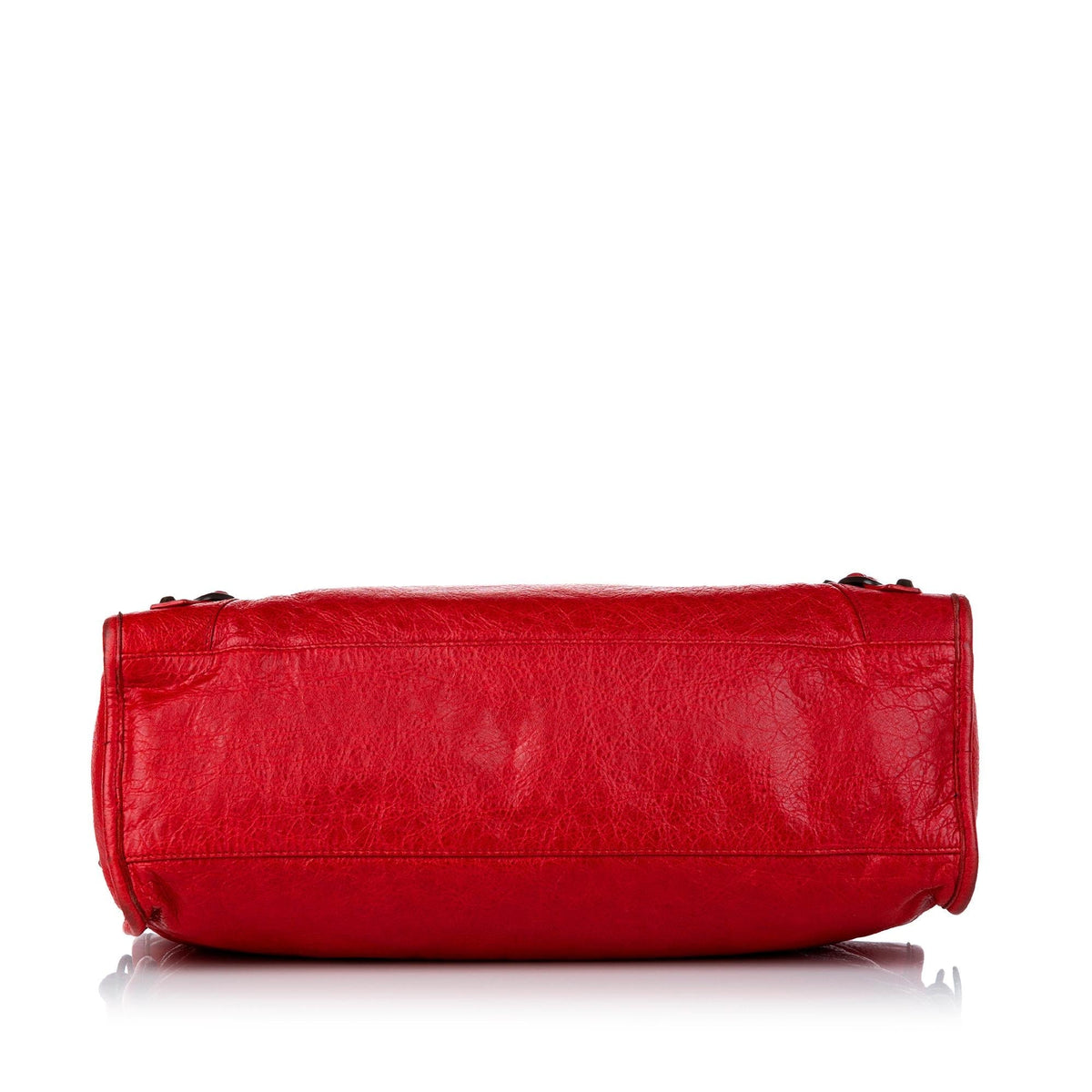 Balenciaga Motocross Classic City Lambskin Leather Satchel 30866 back view