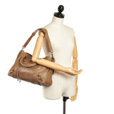 Balenciaga Motocross Classic City Lambskin Leather Satchel 33532 detail view
