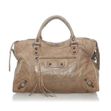 Balenciaga Motocross Classic City Lambskin Leather Satchel 33532