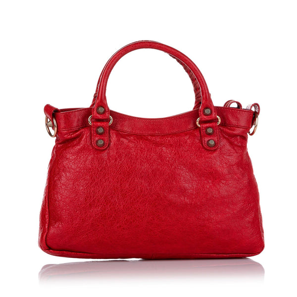 Balenciaga Motocross Classic City Leather Satchel | Designer Leather Handbag