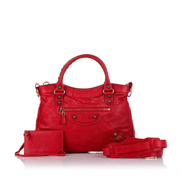 Balenciaga Motocross Classic City Leather Satchel | Designer Leather Handbag