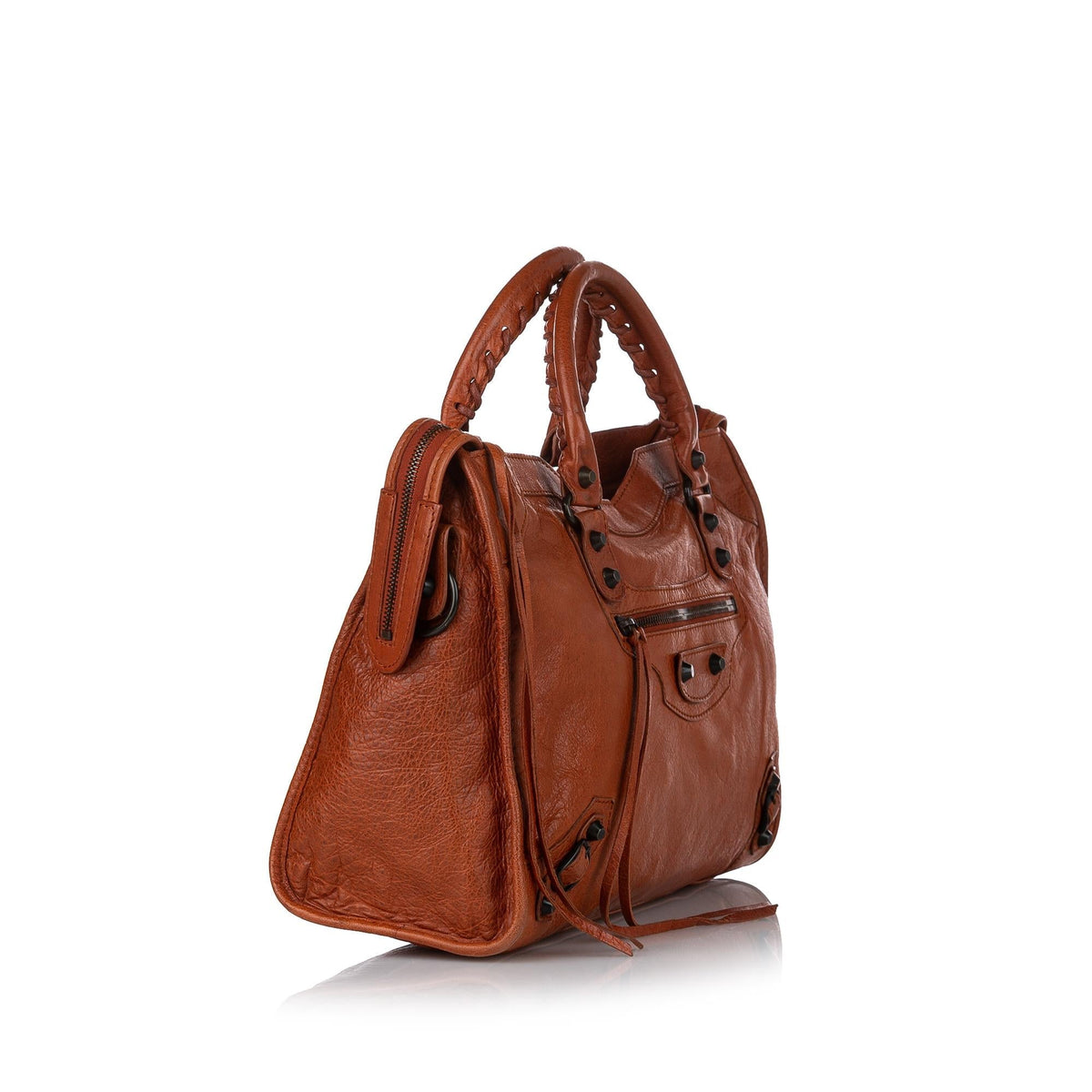 Balenciaga Motocross Classic City Leather Satchel 29289 | Authentic Pre-Owned side view