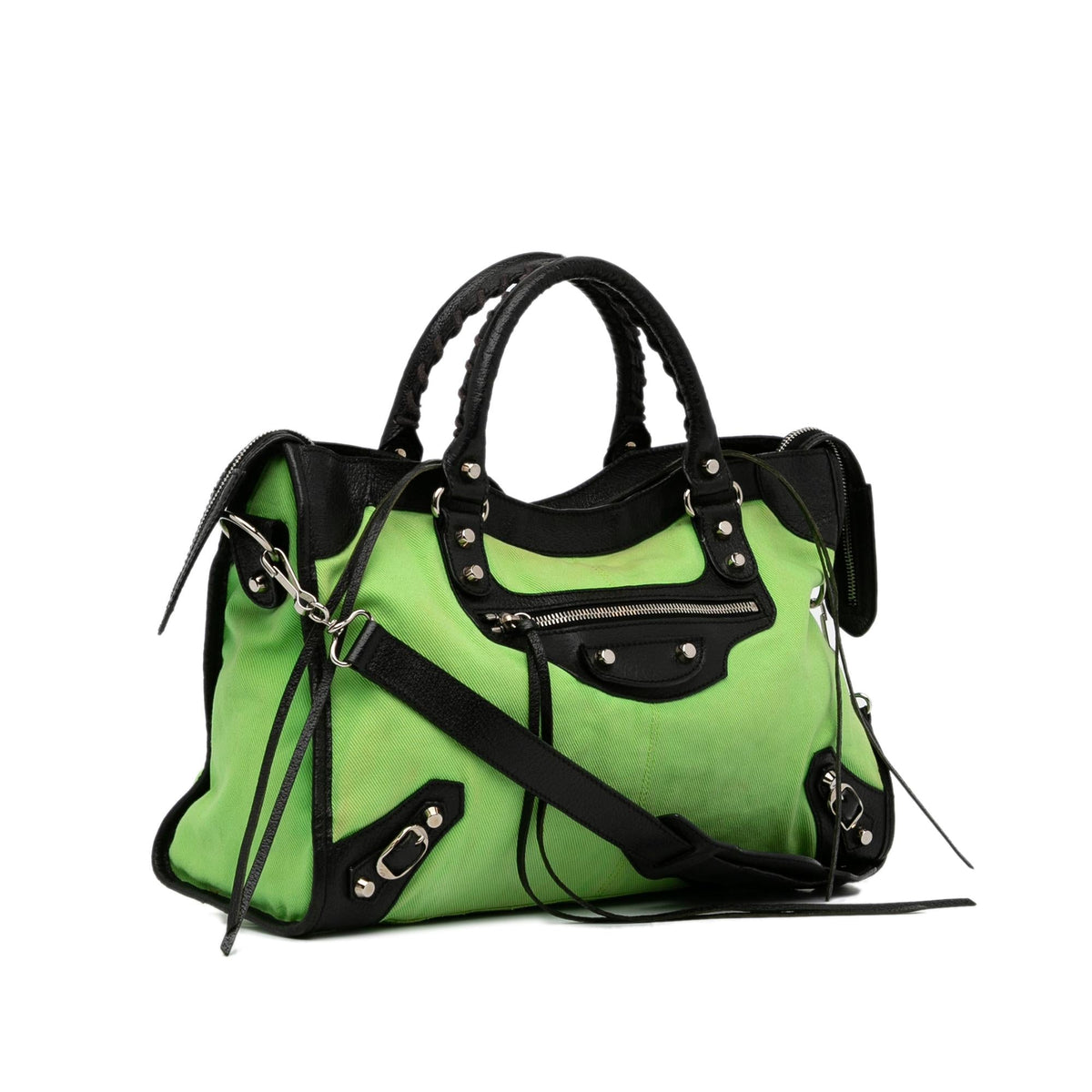 Balenciaga Motocross Classic City Handbag fPzduP | Authentic Pre-Owned side view