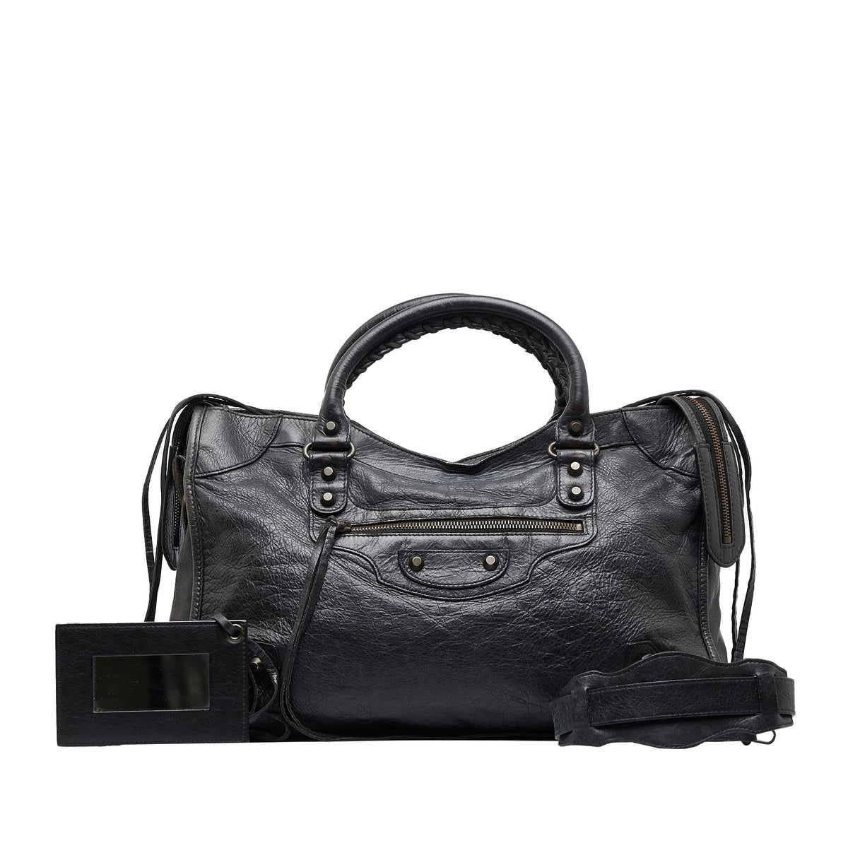 Balenciaga Motocross Classic City Handbag C5U09v | Authentic Pre-Owned interior view