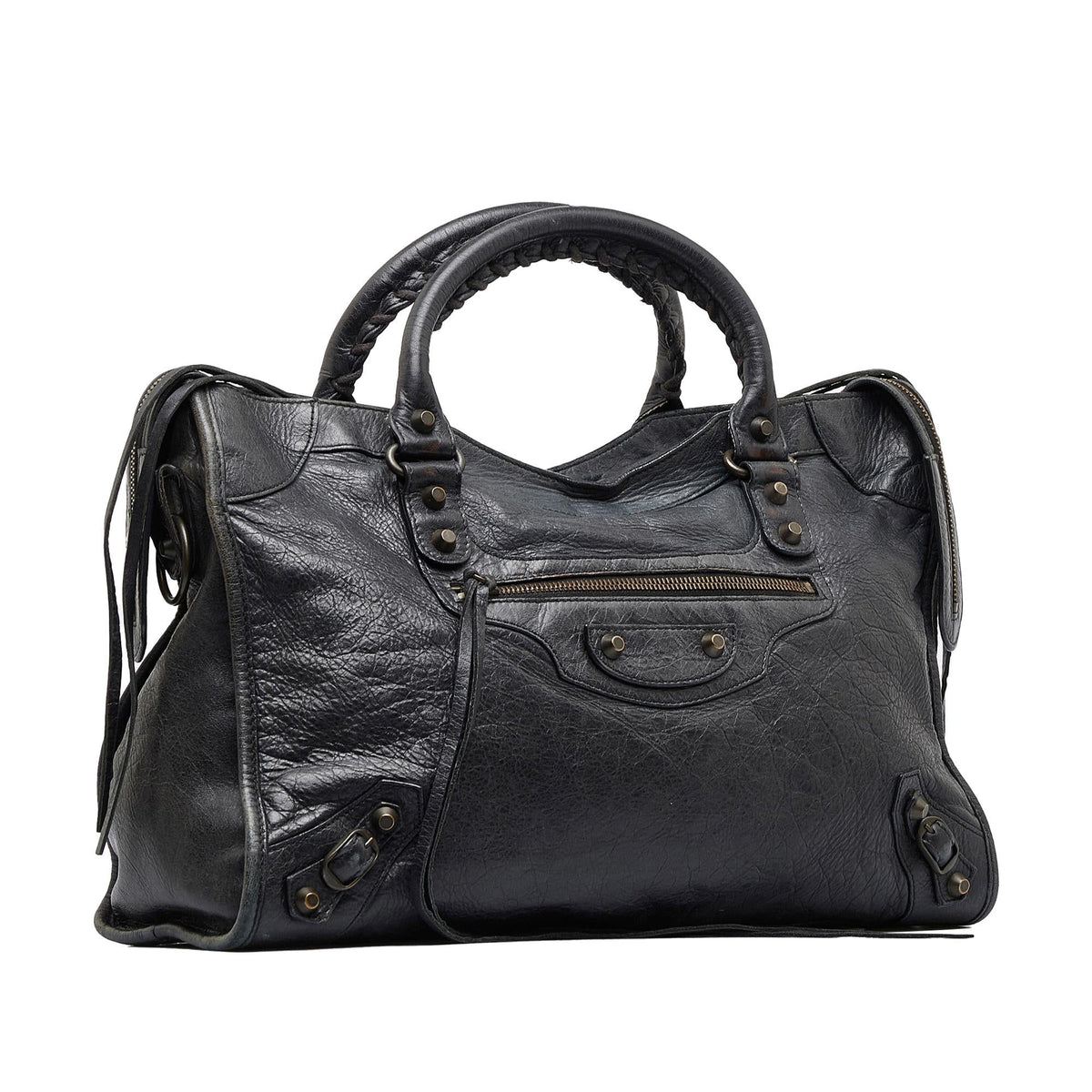 Balenciaga Motocross Classic City Handbag C5U09v | Authentic Pre-Owned side view