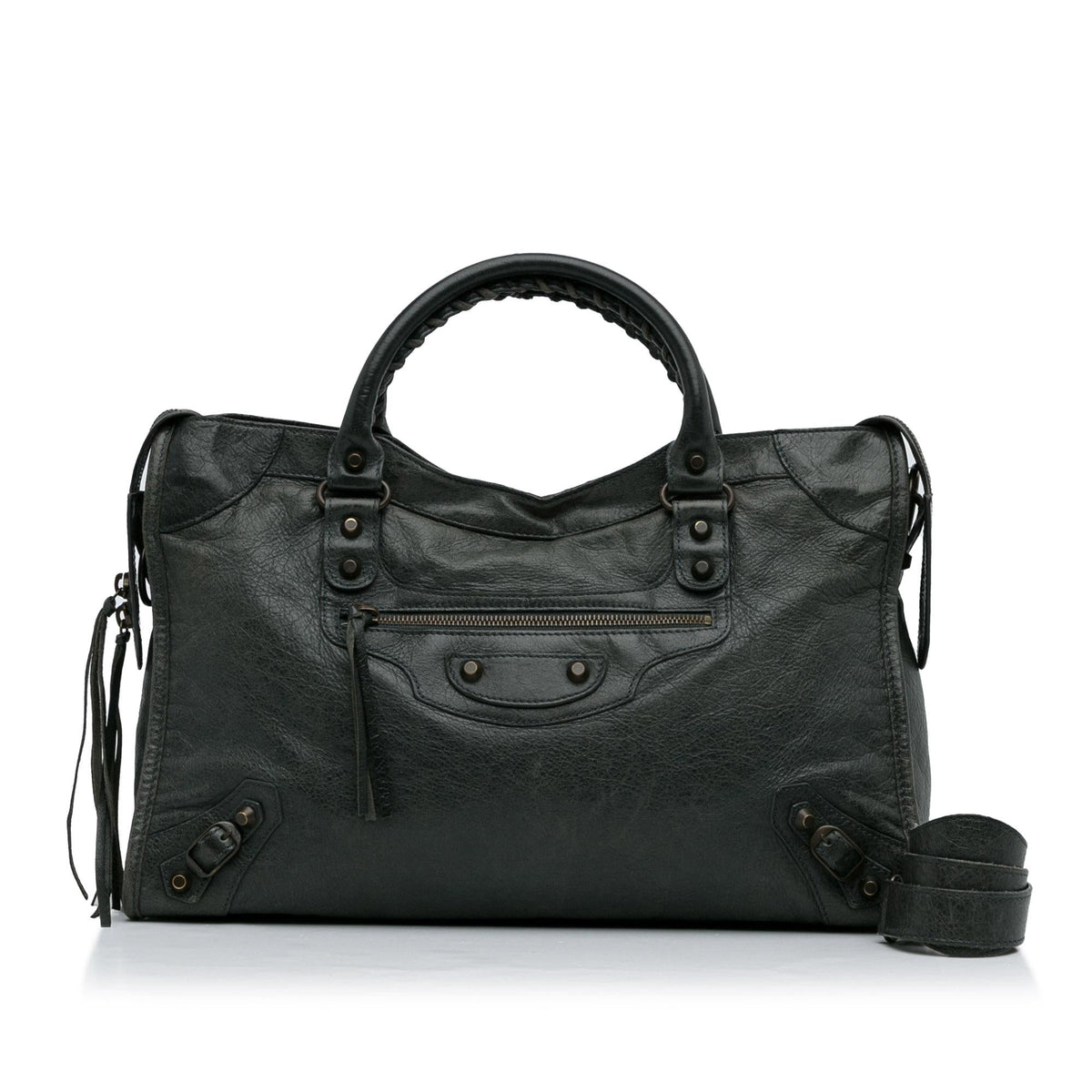 Balenciaga Motocross Classic City Handbag dJ5n0S | Authentic Pre-Owned interior view
