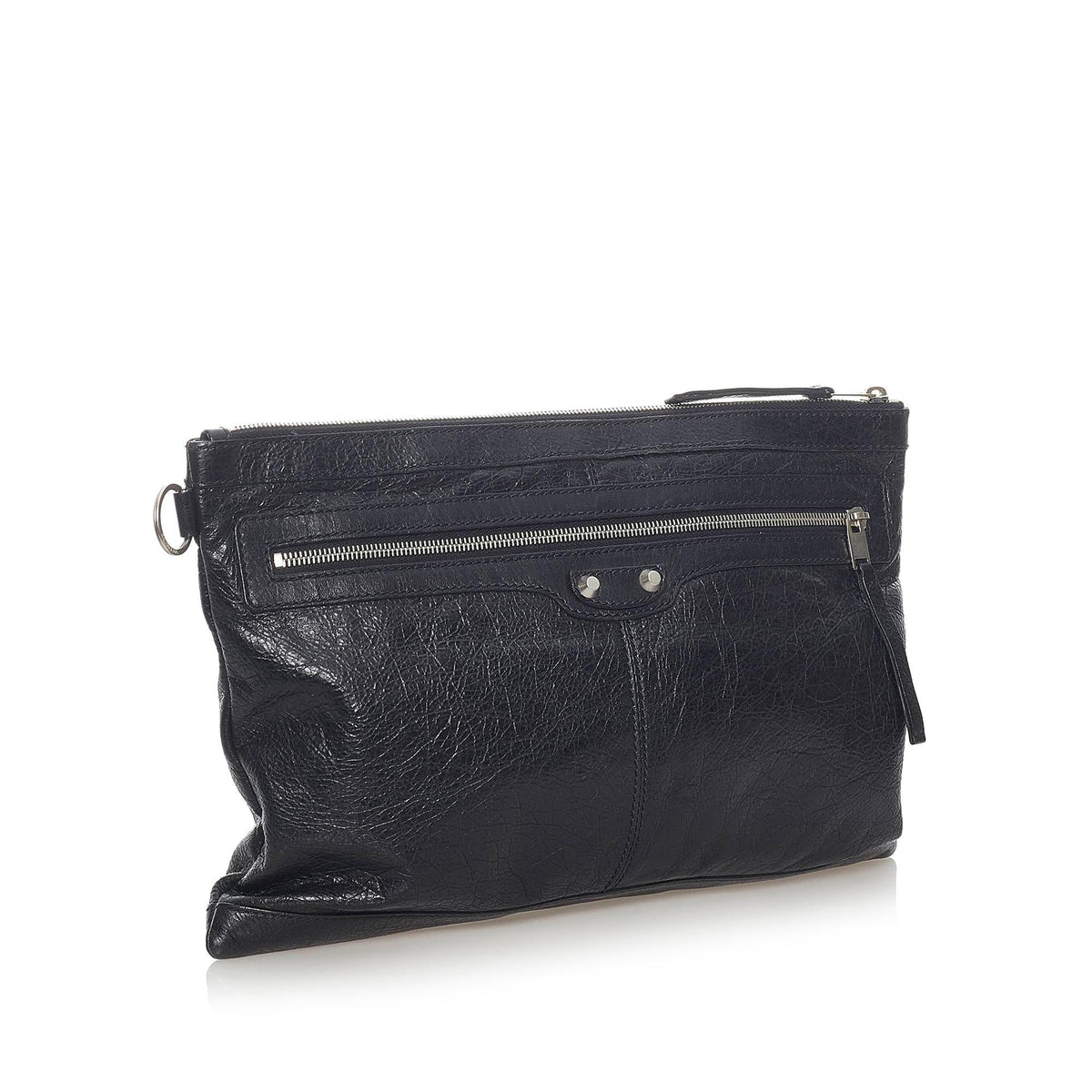 Balenciaga Motocross Classic Clip Clutch Bag 32738 | Authentic Pre-Owned side view