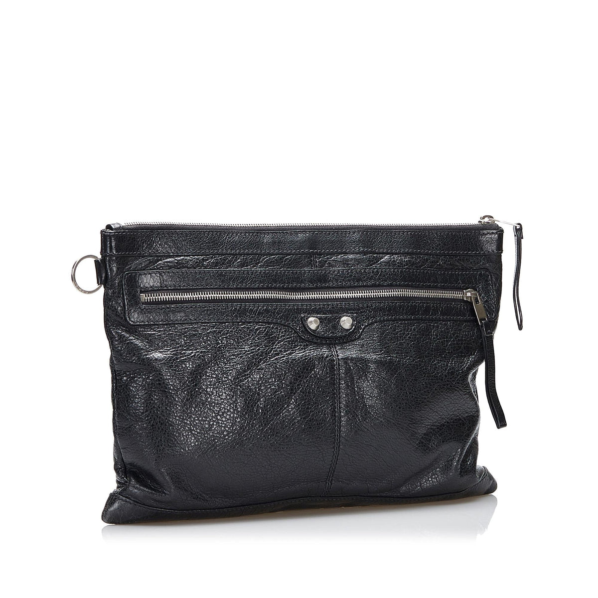 Balenciaga Motocross Classic Clip L Handbag EqvHL7 | Authentic Pre-Owned side view