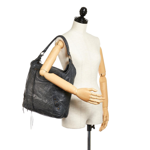 Balenciaga Motocross Classic Day Leather Shoulder Bag — Designer Shoulder Bag