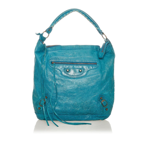 Balenciaga Motocross Classic Day Leather Shoulder Bag — Designer Shoulder Bag