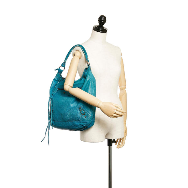 Balenciaga Motocross Classic Day Leather Shoulder Bag — Designer Shoulder Bag