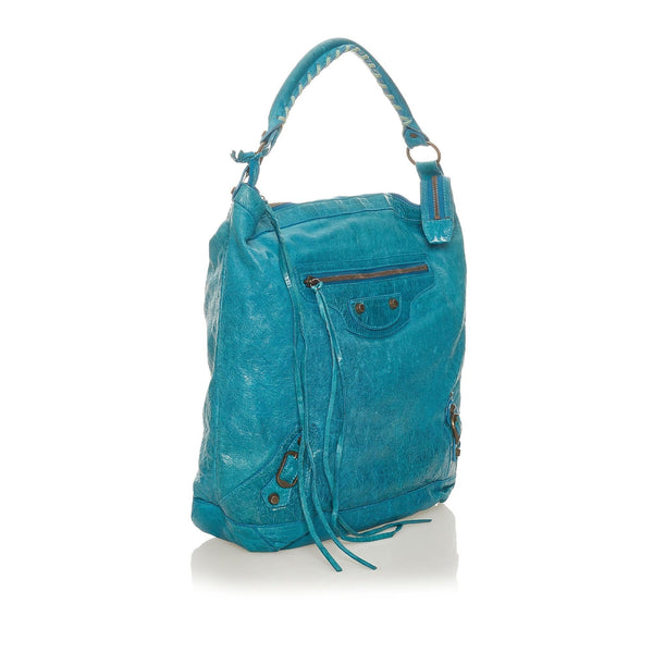 Balenciaga Motocross Classic Day Leather Shoulder Bag — Designer Shoulder Bag