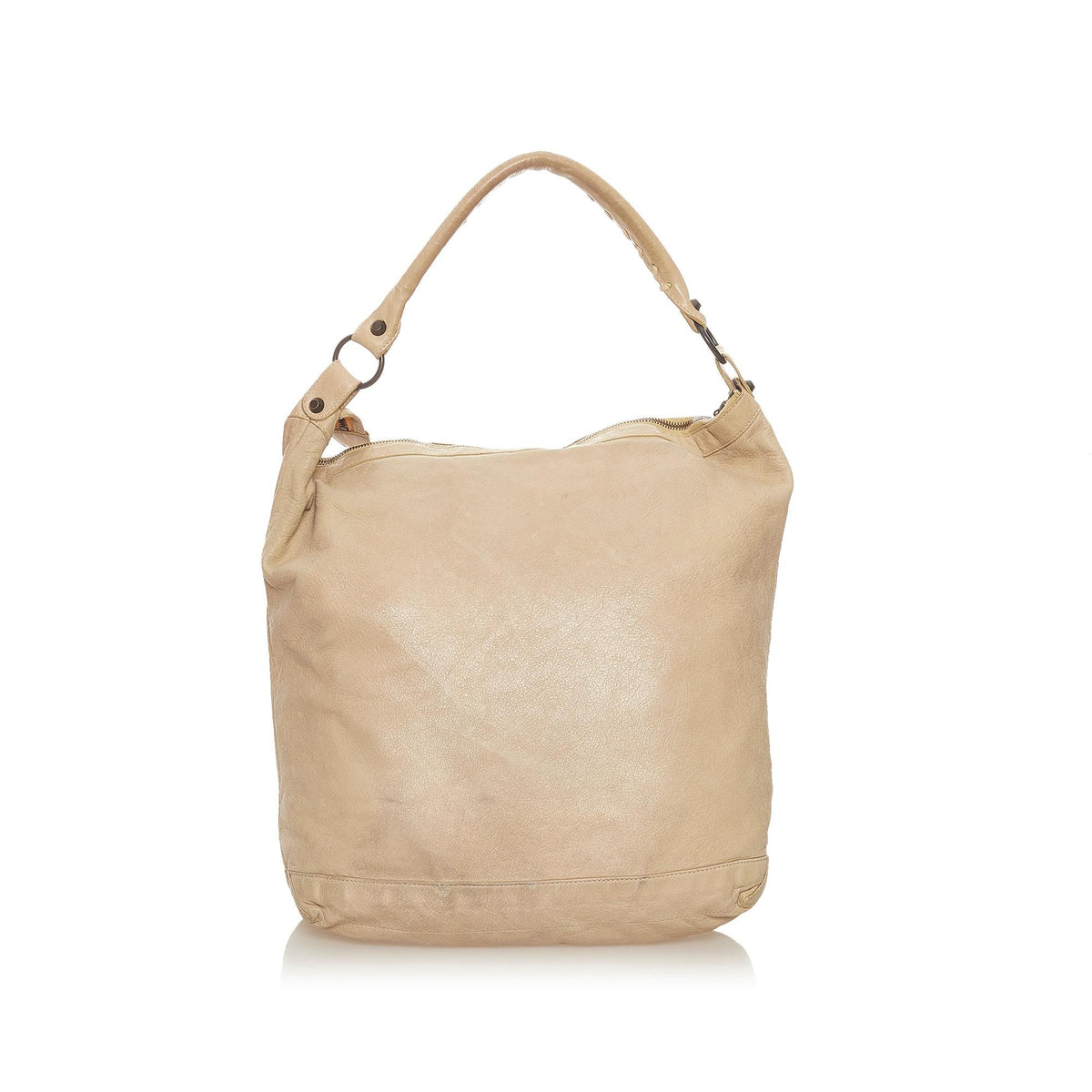 Balenciaga Motocross Classic Day Leather Shoulder Bag 27653 angle view