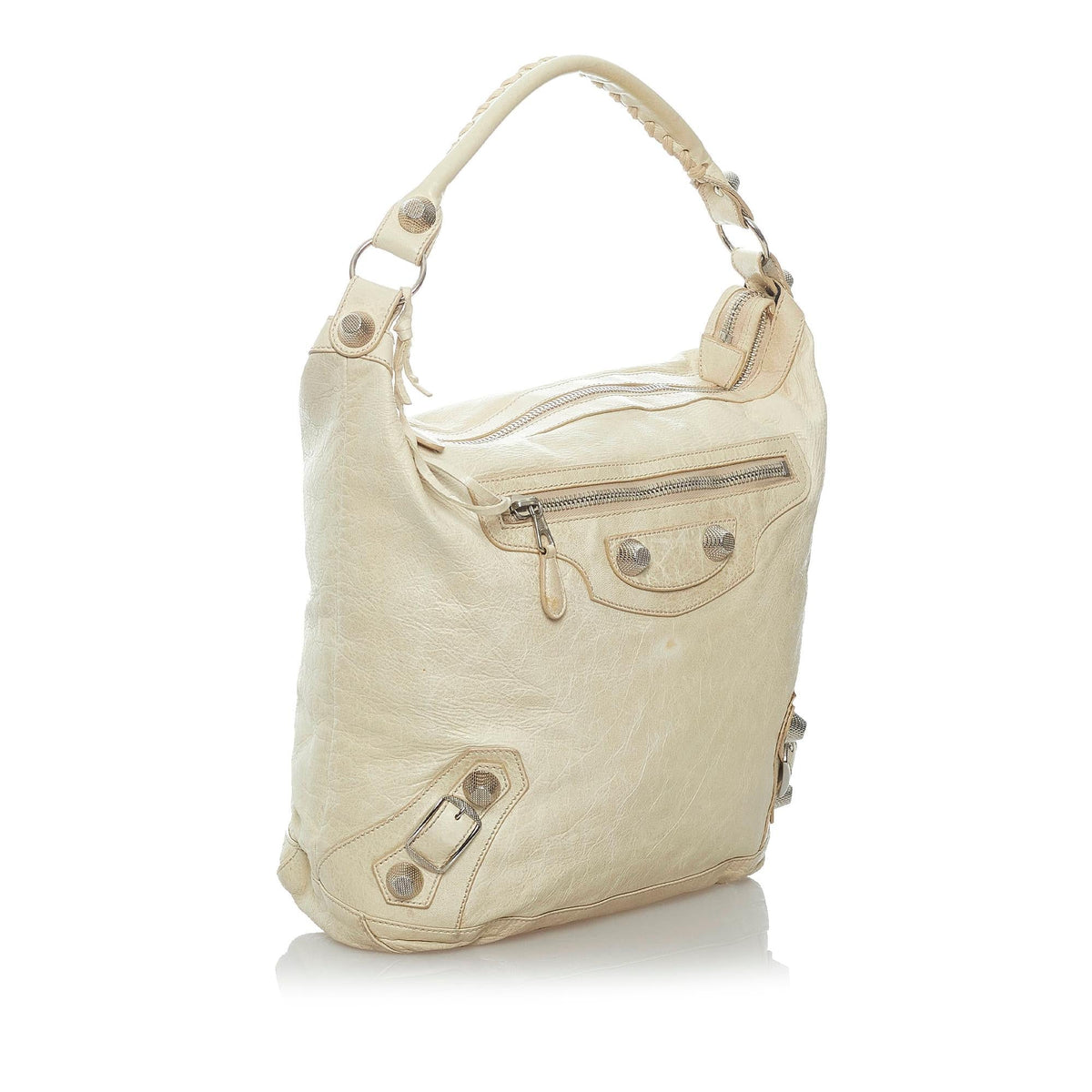 Balenciaga Motocross Classic Day Leather Shoulder Bag 29770 side view