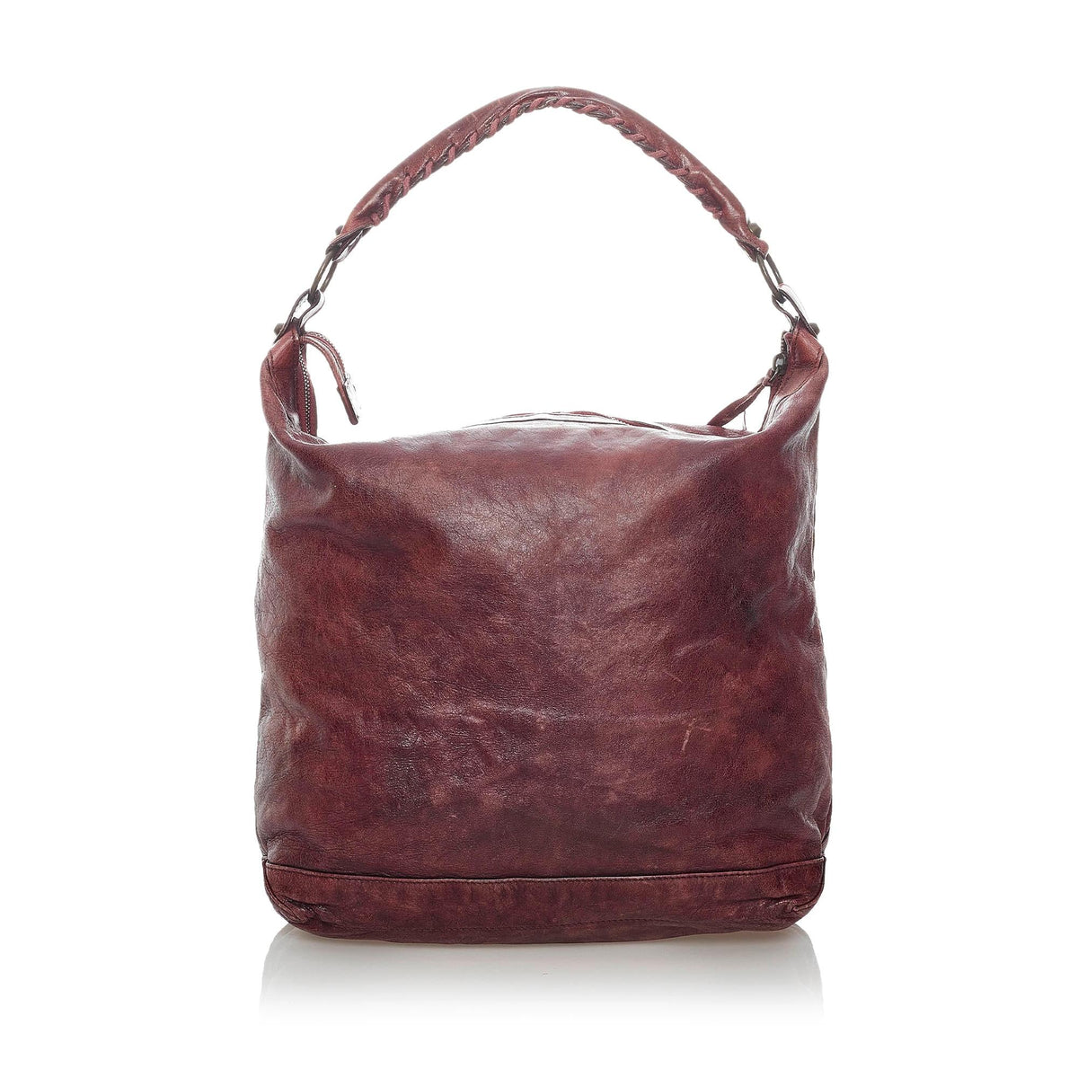 Balenciaga Motocross Classic Day Leather Shoulder Bag 30371 angle view