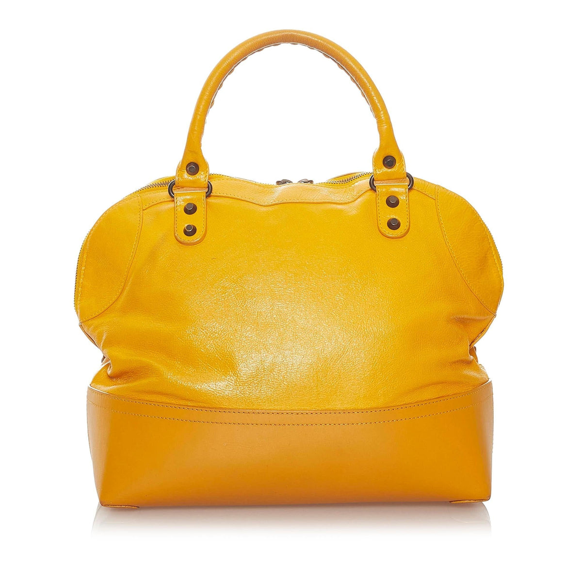 Balenciaga Motocross Classic Dome Leather Tote Bag | Authentic Pre-Owned angle view