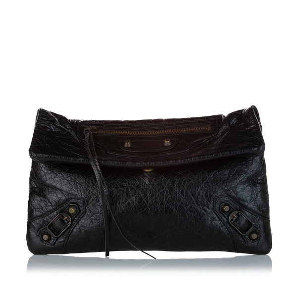 Balenciaga Motocross Classic Envelope Lambskin Leather Crossbody Bag — Elegant Crossbody Bag