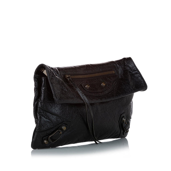 Balenciaga Motocross Classic Envelope Lambskin Leather Crossbody Bag — Elegant Crossbody Bag